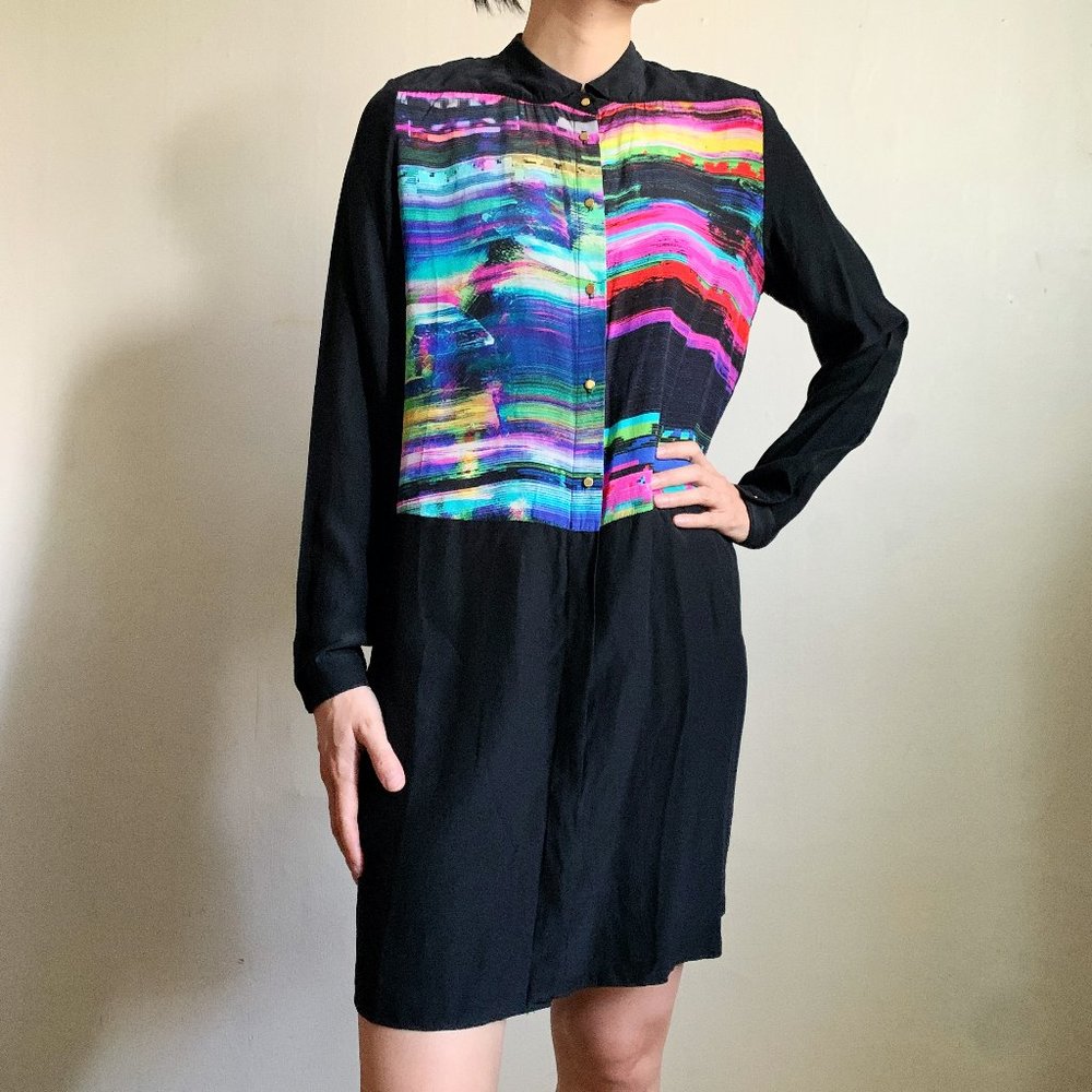 Amanda Uprichard Womens Long Sleeve Silk Blouse